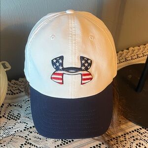 Under Armour Patriotic White and Navy Hat